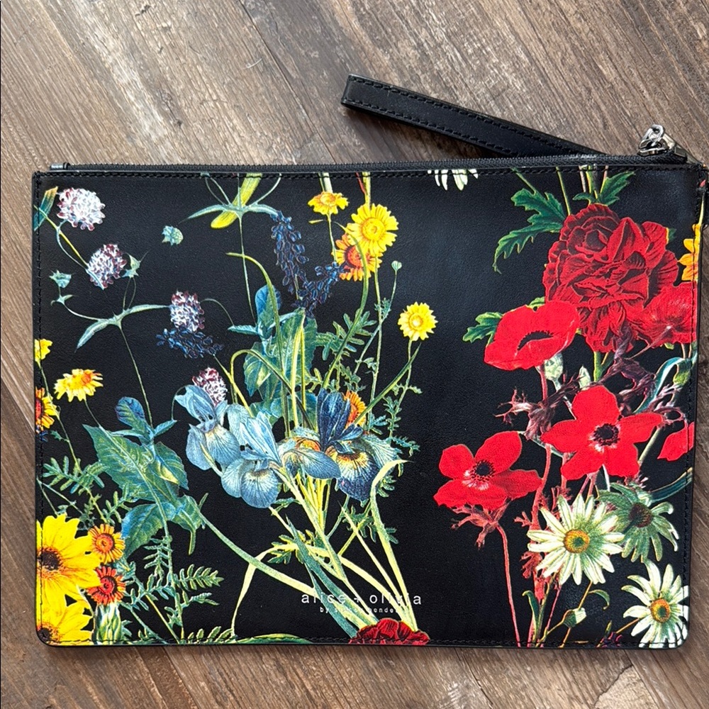 Alice + Olivia Floral Print Wristlet